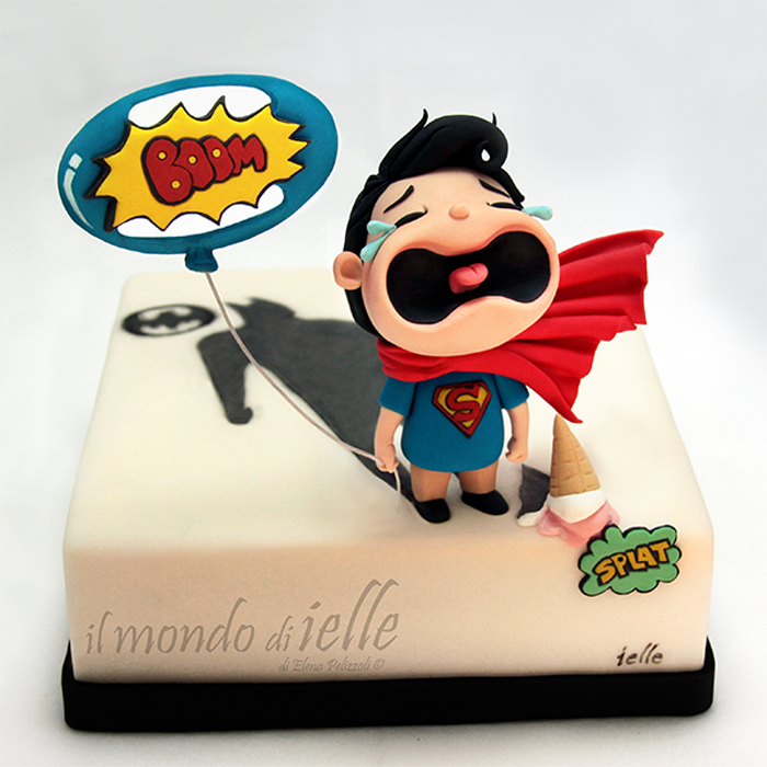 il mondo di ielle sugar art Superman cake design